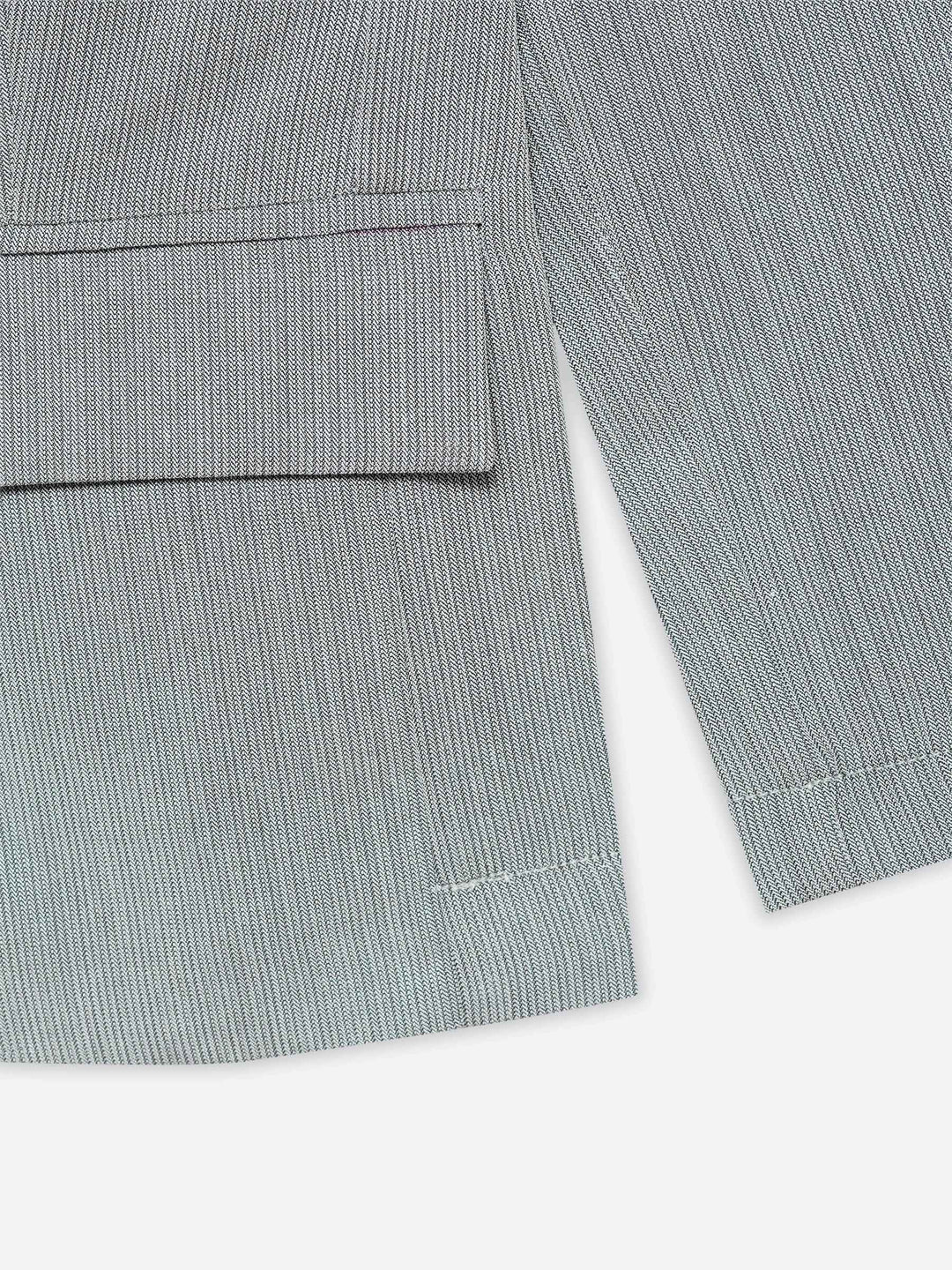 Grey Striped Kids Casual Blazer