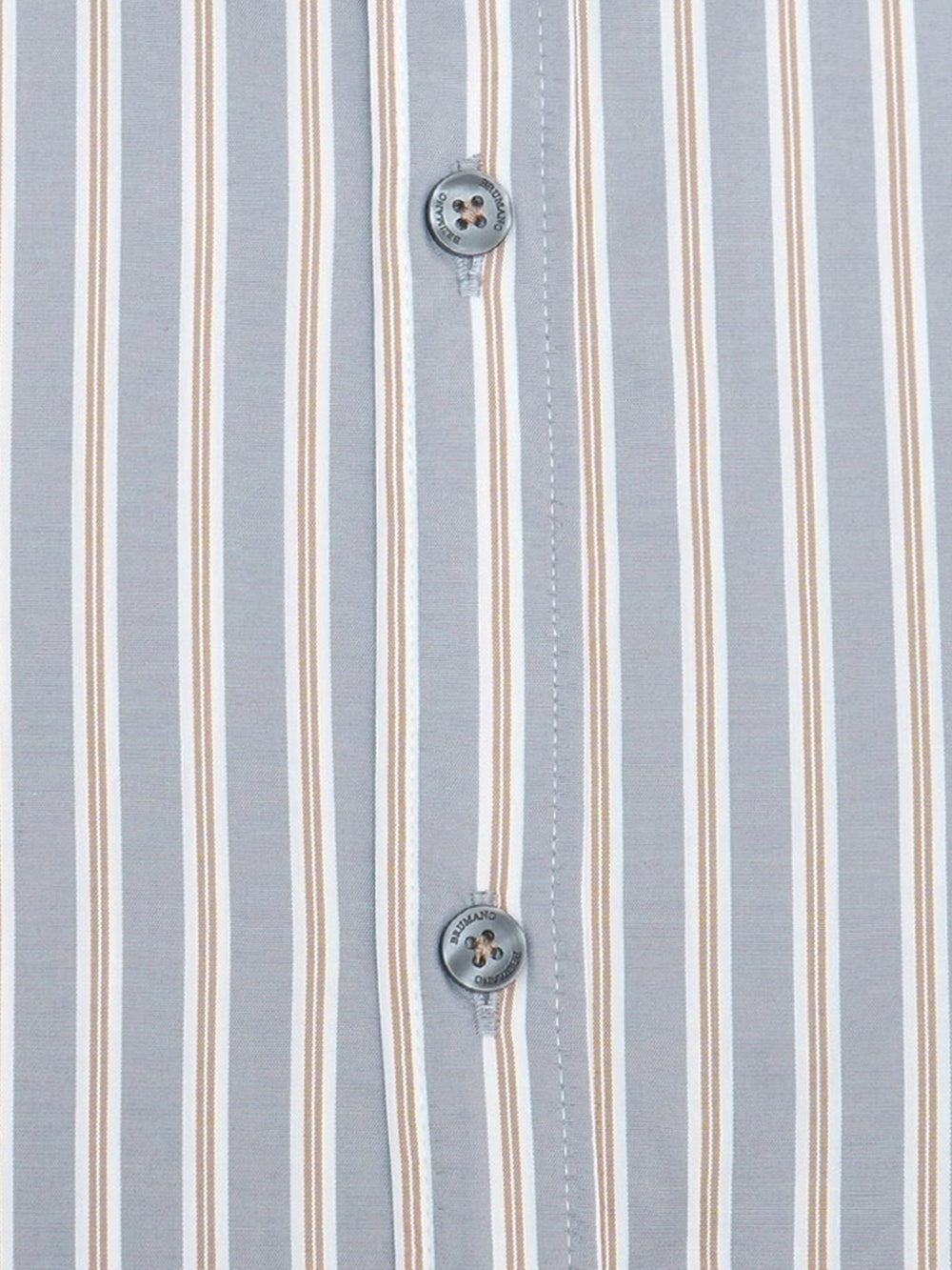 Grey & White Striped Formal Shirt