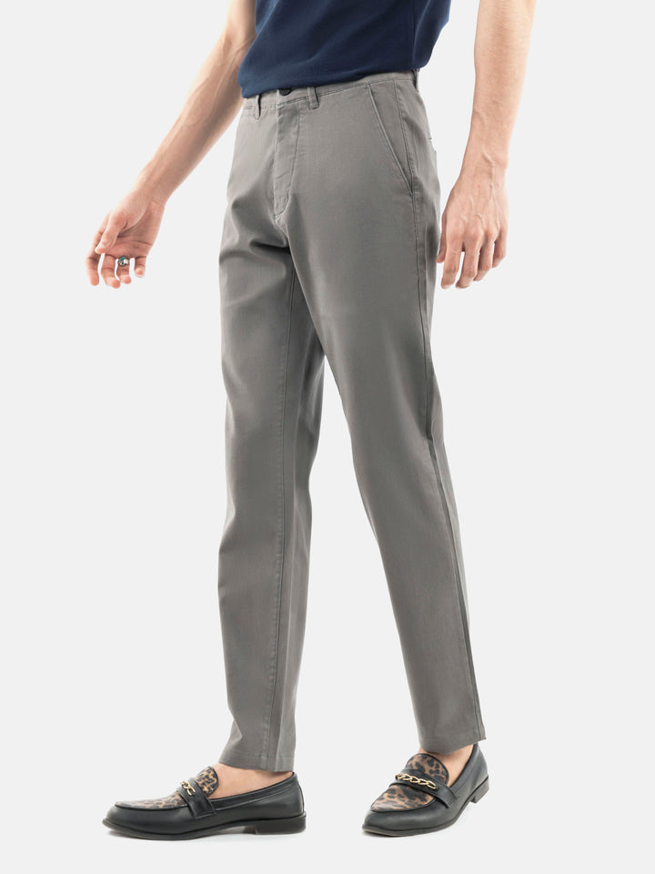 Grey Basic Casual Fit Chinos Brumano Pakistan