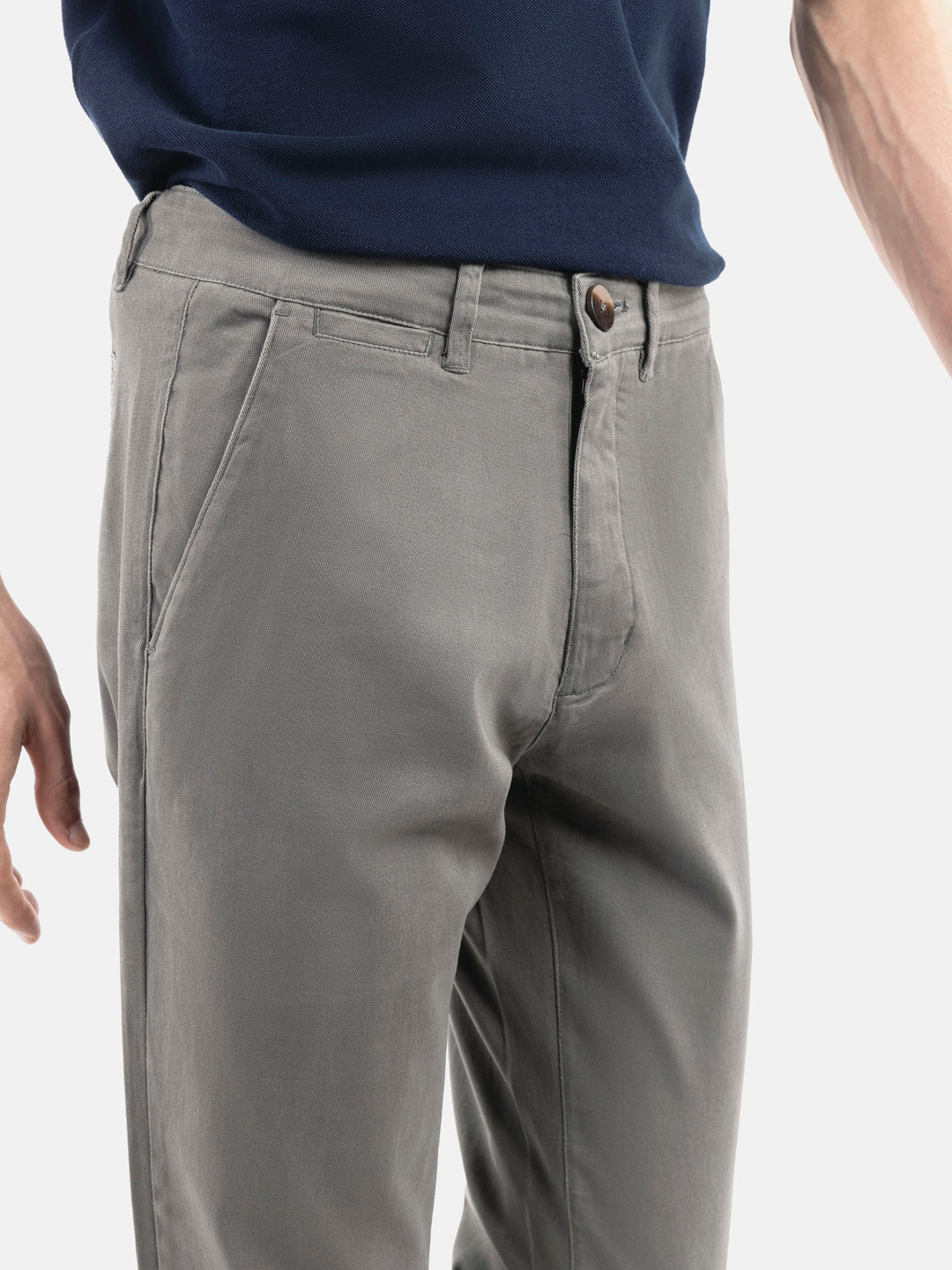 Grey Basic Casual Fit Chinos Brumano Pakistan