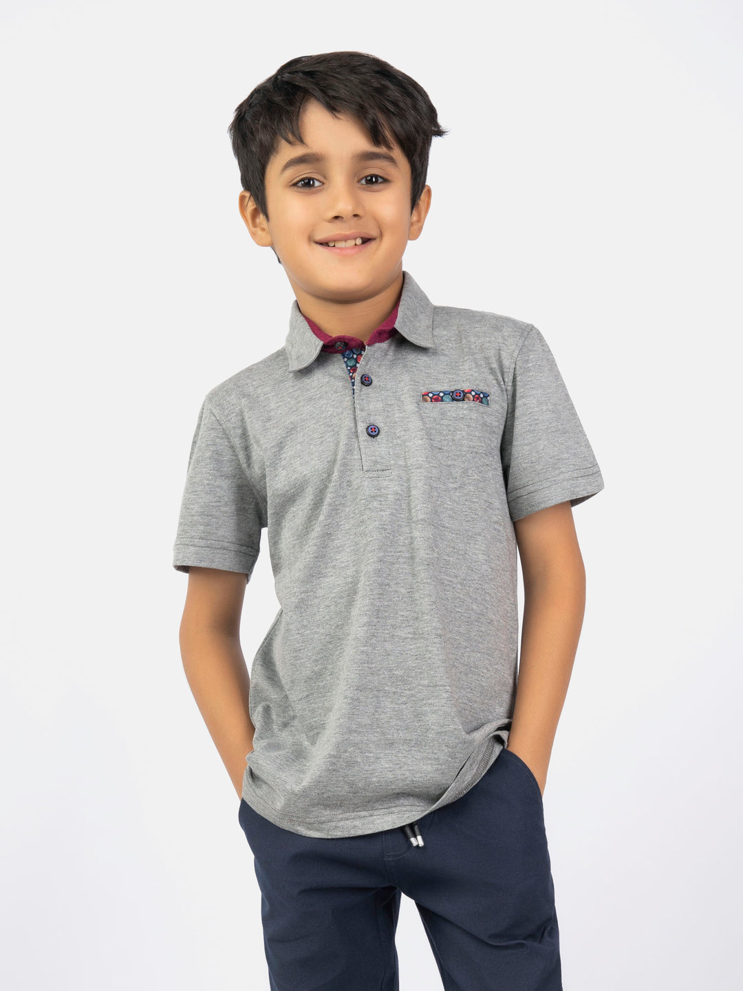 Greycasualpoloshirtwithmagentadetailingbrumanopakistan