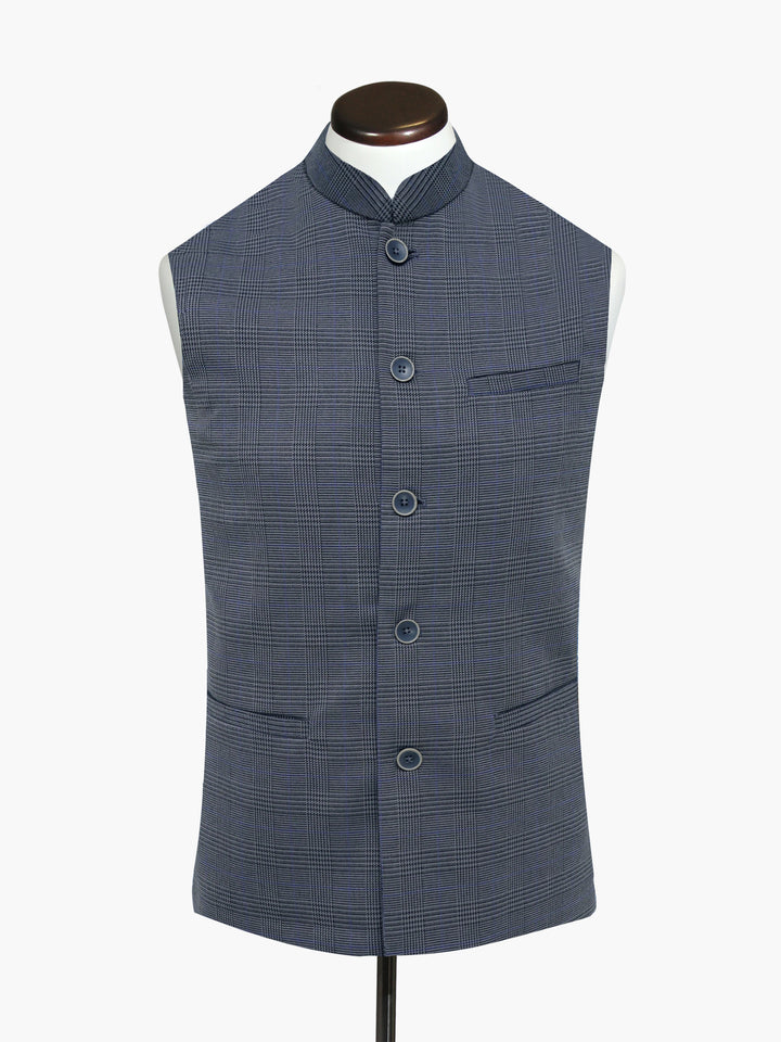 Grey Checkered Waistcoat
