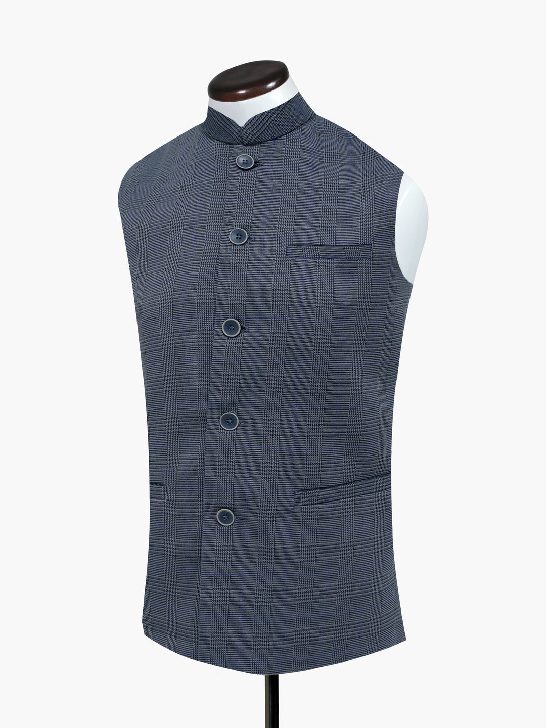 Grey Checkered Waistcoat
