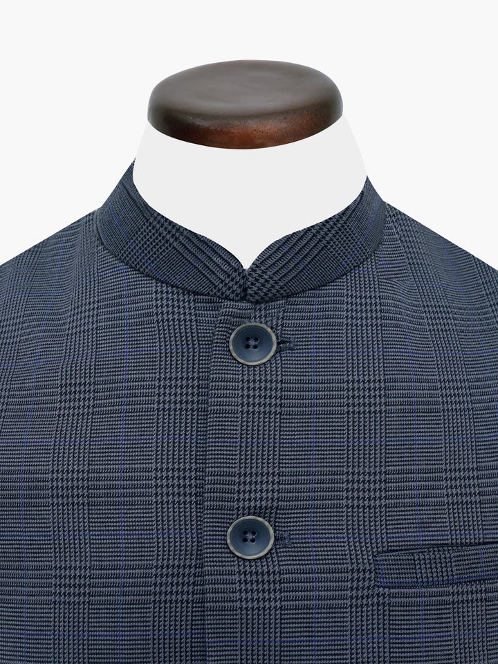 Grey Checkered Waistcoat