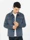 Grey Corduroy Over-Shirt With Front Flap Pockets