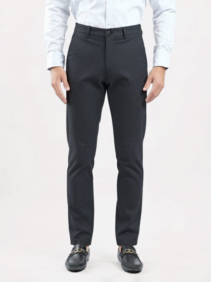 Grey Dobby Formal Chinos