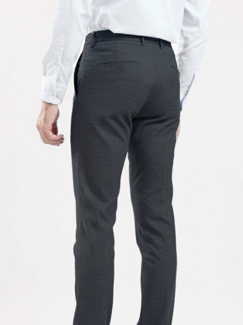 Grey Dobby Formal Chinos
