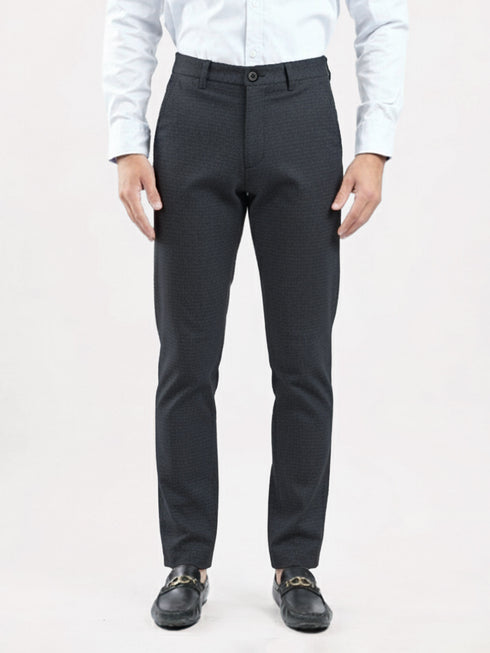 Grey Dobby Formal Chinos