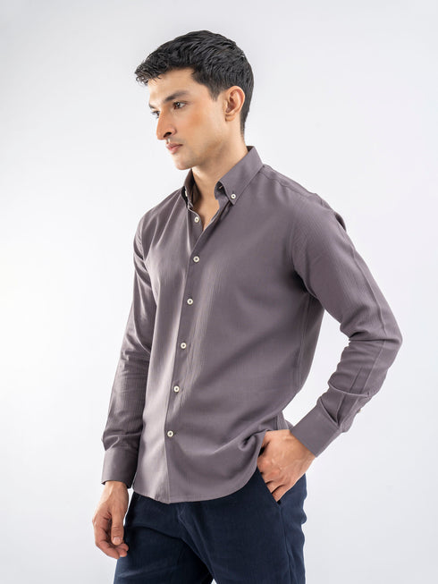 Grey Light Weight Button Down Shirt