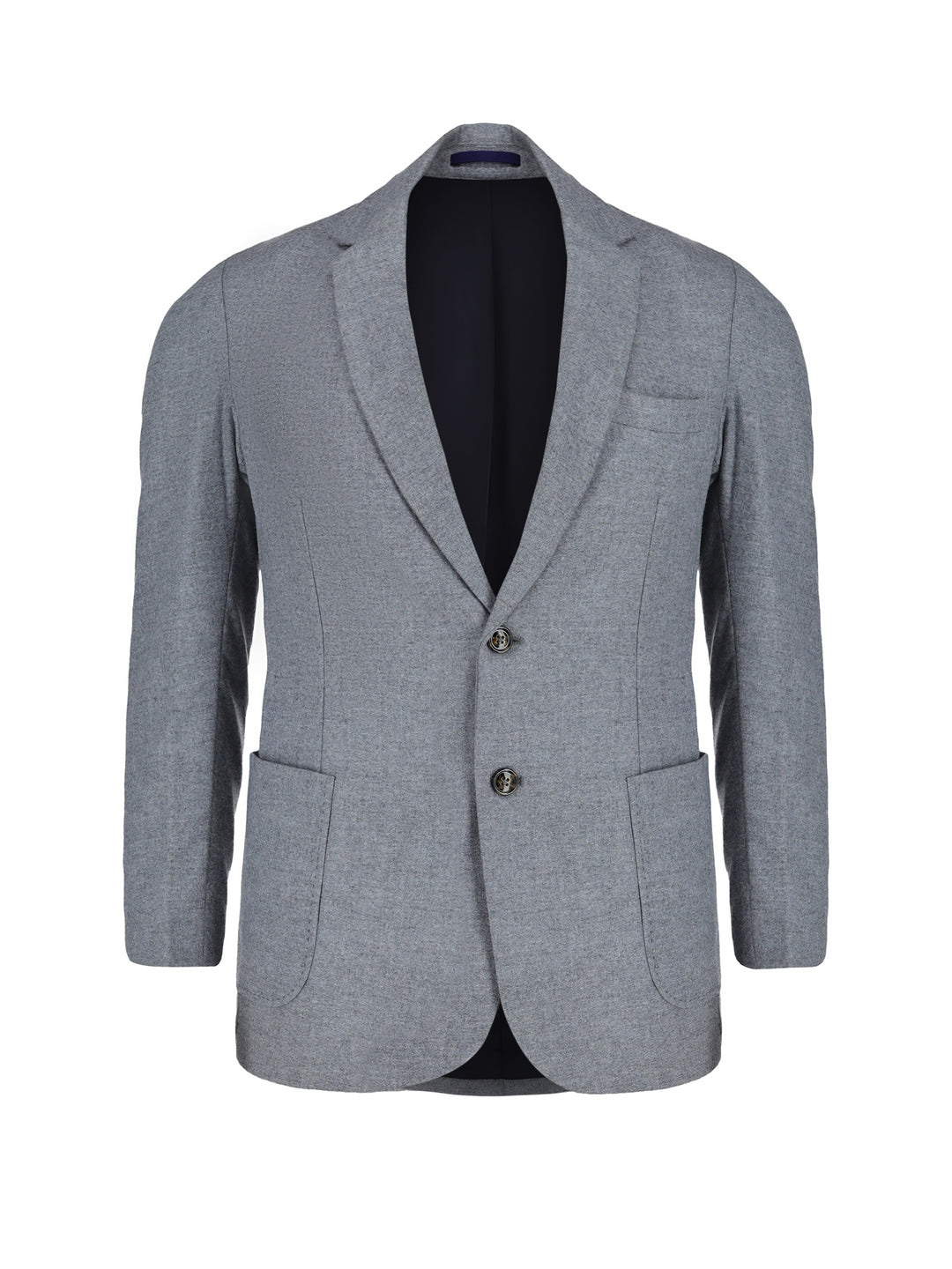Grey Melange Wool & Cashmere Blended Blazer - Sartoria Brumano Pakistan