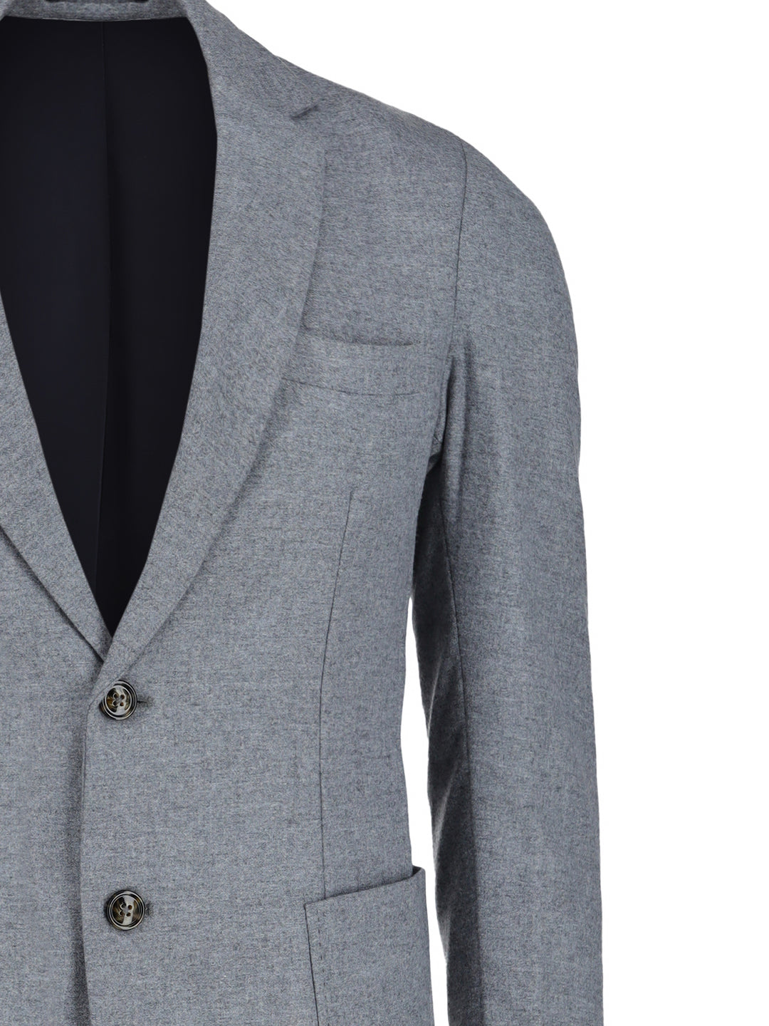 Grey Melange Wool & Cashmere Blended Blazer - Sartoria Brumano Pakistan