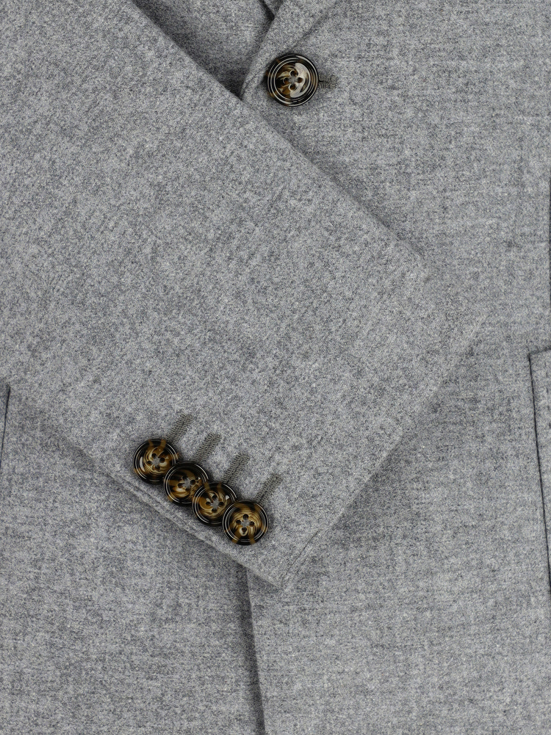 Grey Melange Wool & Cashmere Blended Blazer - Sartoria Brumano Pakistan