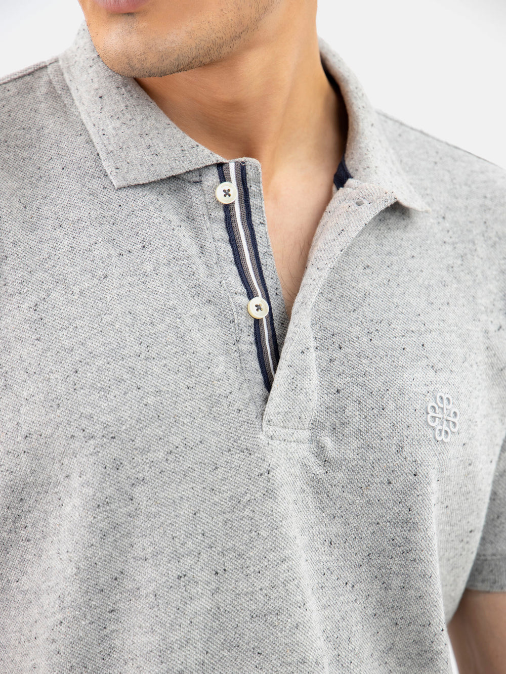 Grey neppy cotton basic polo brumano pakistan
