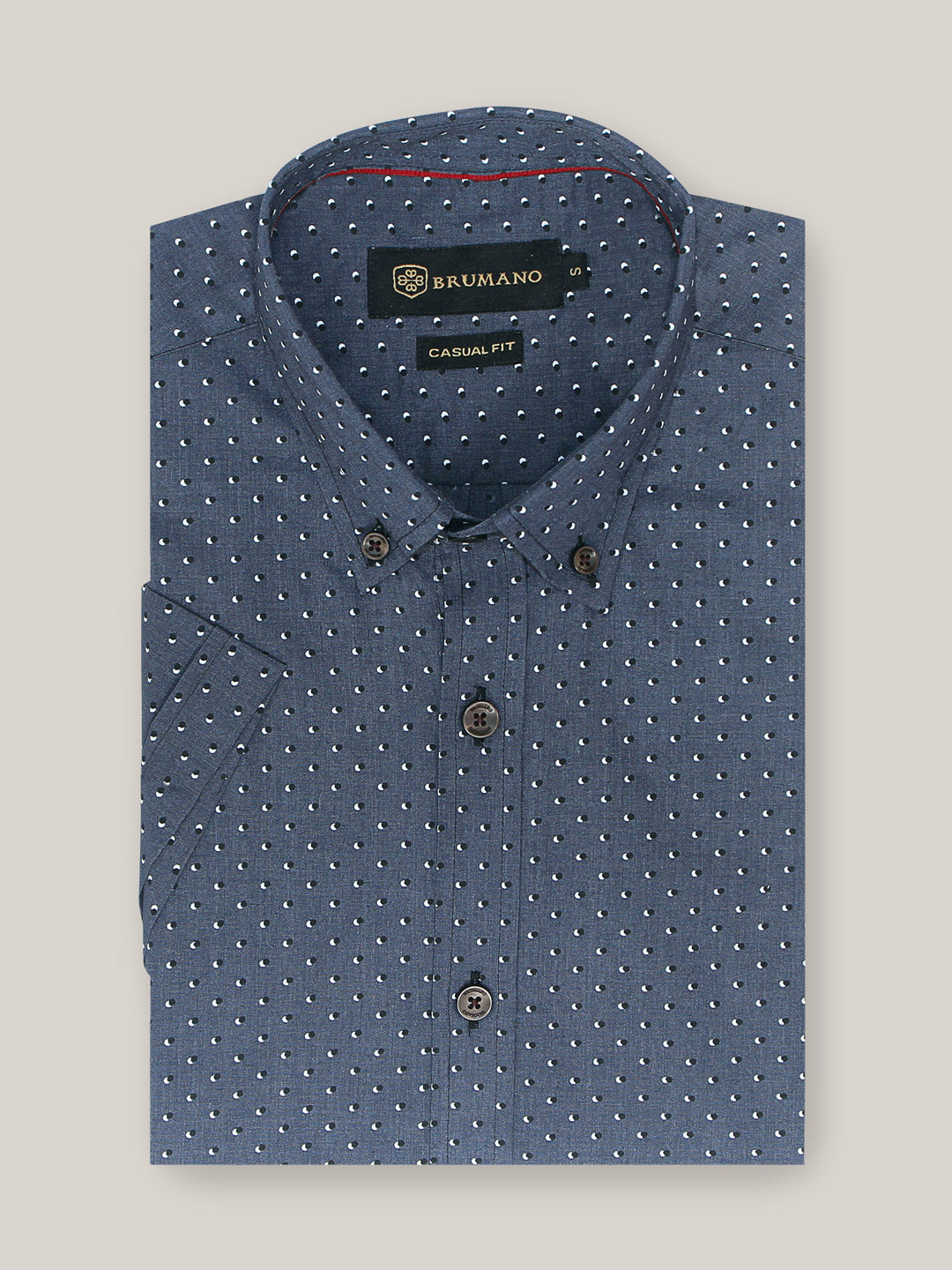 Grey Printed Half Sleeve Casual Shirt Brumano Pakistan