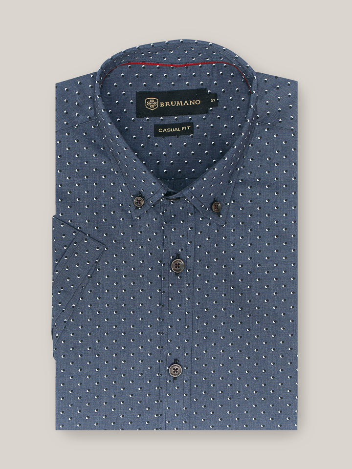Grey Printed Half Sleeve Casual Shirt Brumano Pakistan