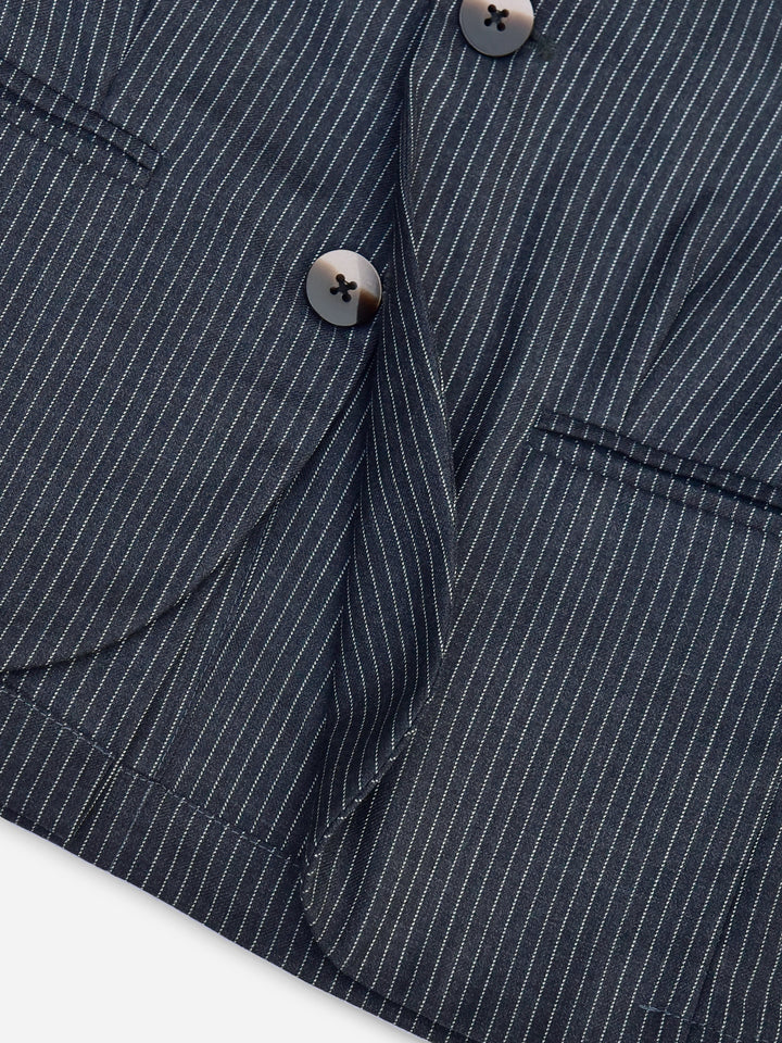 Grey Striped Kids Formal Blazer Brumano Pakistan