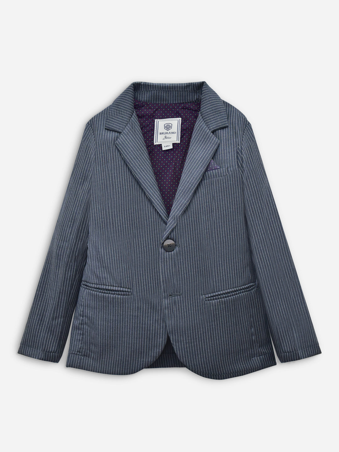 Grey striped kids formal blazer brumano pakistan