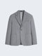 Grey Structured Linen Blended Blazer