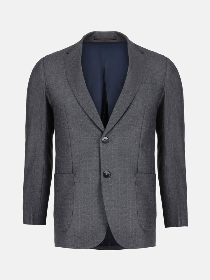 Grey Structured Striped Formal Blazer Brumano Pakistan
