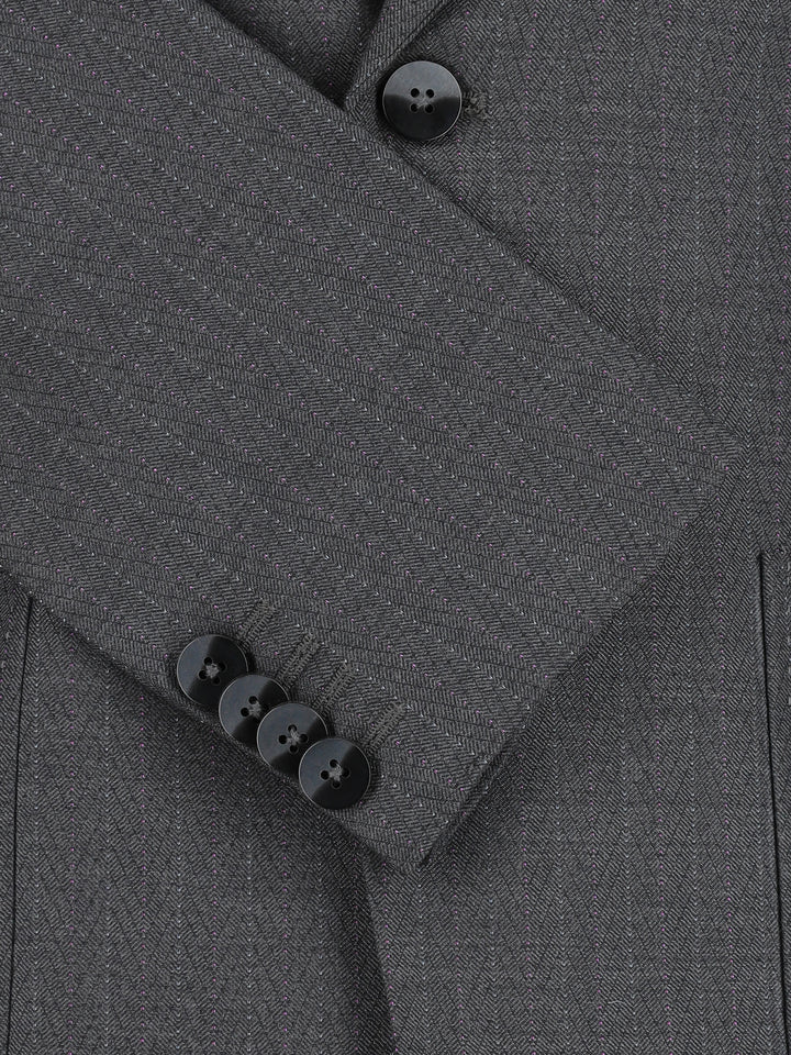 Grey Structured Striped Formal Blazer Brumano Pakistan