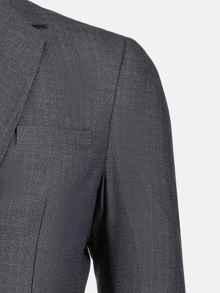 Grey Structured Striped Formal Blazer Brumano Pakistan