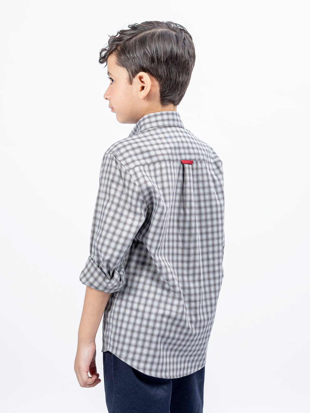 Grey Tartan Plaid Casual Checkered Shirt