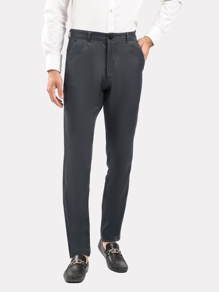 Grey Twill Structured Semi Formal Chino