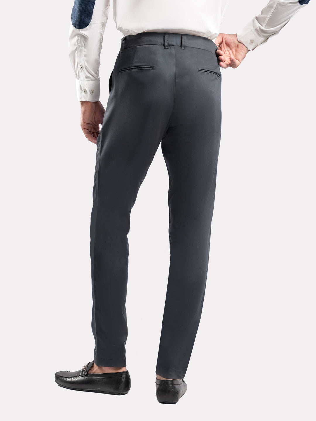 Grey Twill Structured Semi Formal Chino