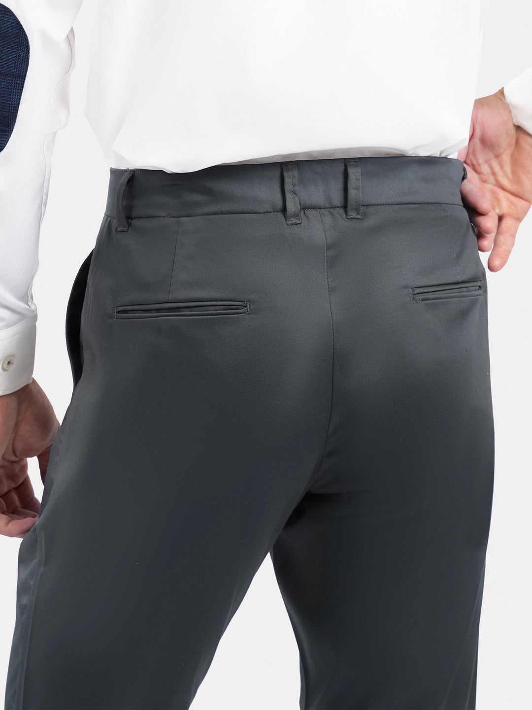 Grey Twill Structured Semi Formal Chino