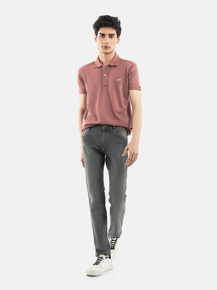 Grey Washed Slim Fit Denim Jeans Brumano Pakistan