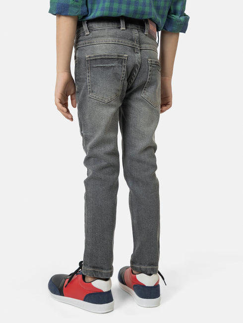 Grey Washed Slimfit Casual Jeans Brumano Pakistan