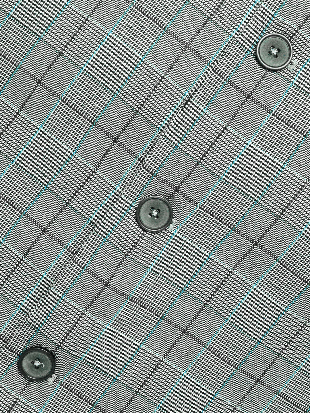 Grey Windowpane Checkered Waistcoat