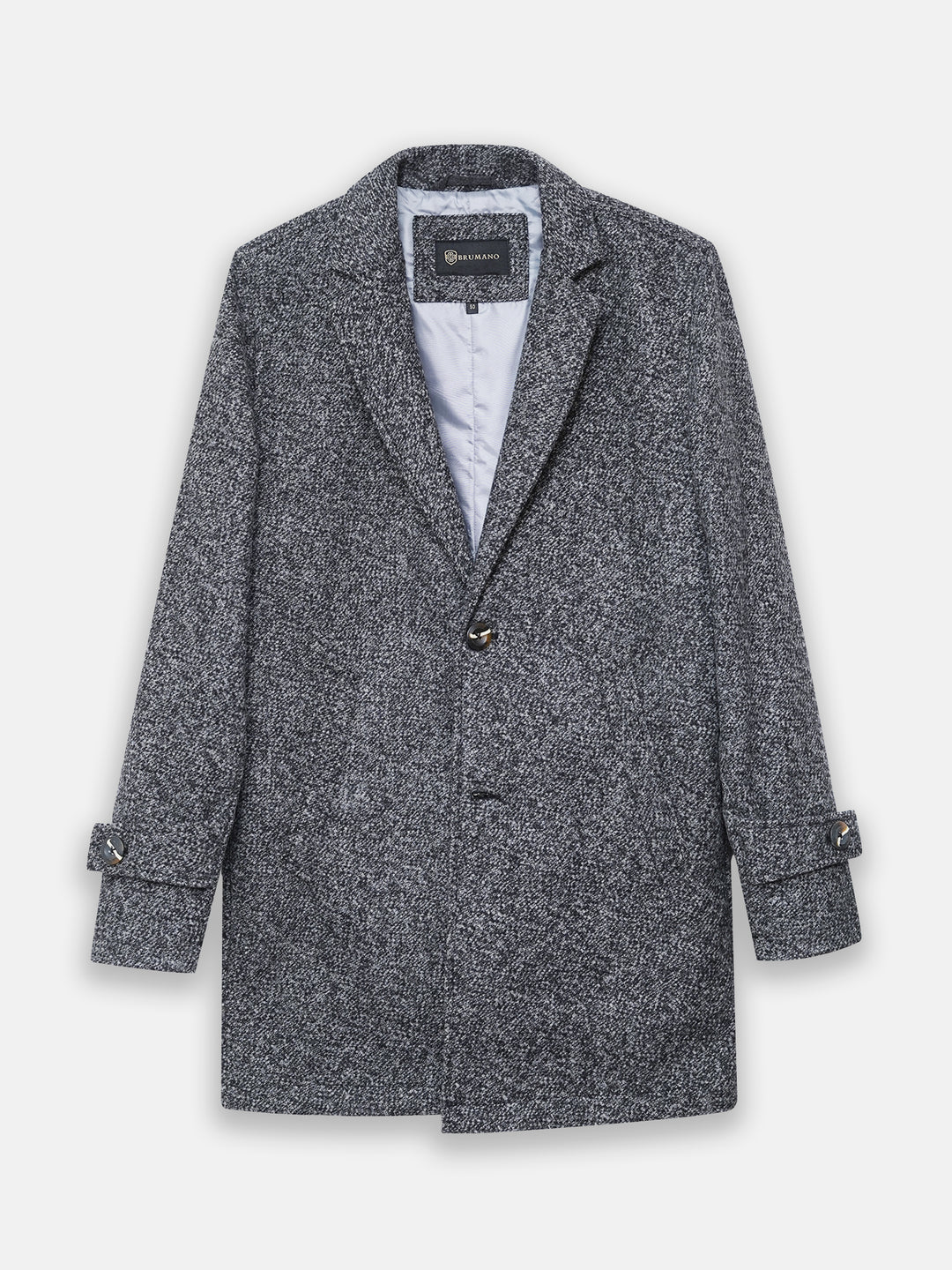 Grey Wool Blended Over Coat