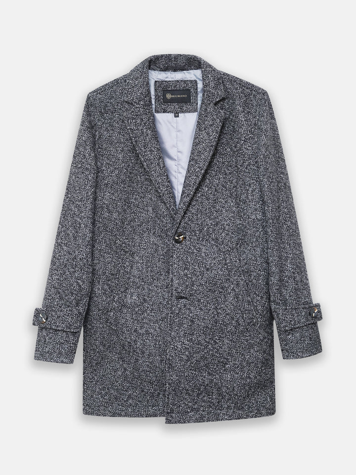 Grey Wool Blended Over Coat