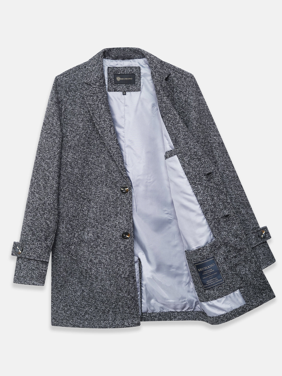 Grey Wool Blended Over Coat
