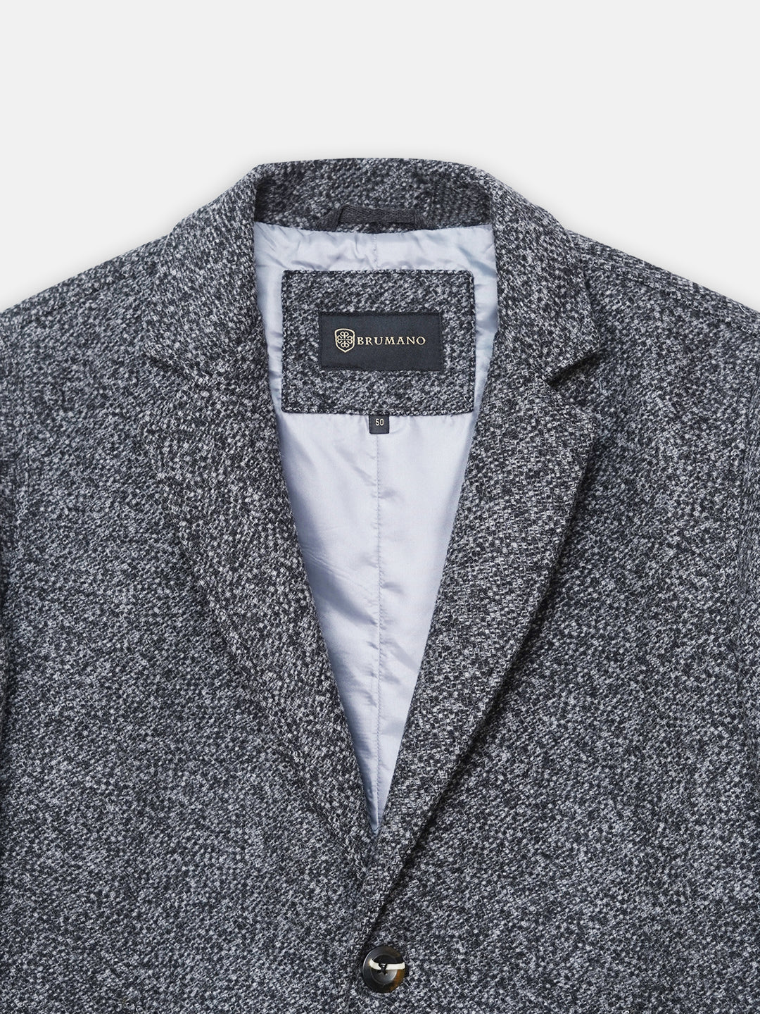Grey Wool Blended Over Coat
