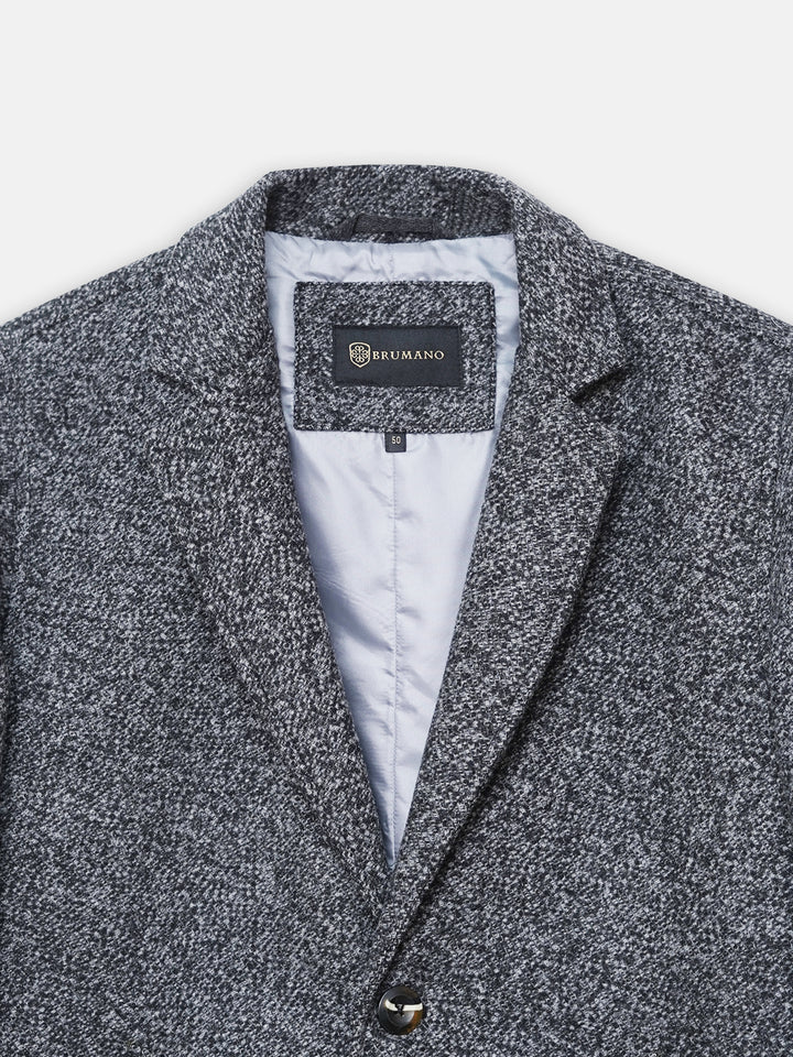 Grey Wool Blenled Over Coat