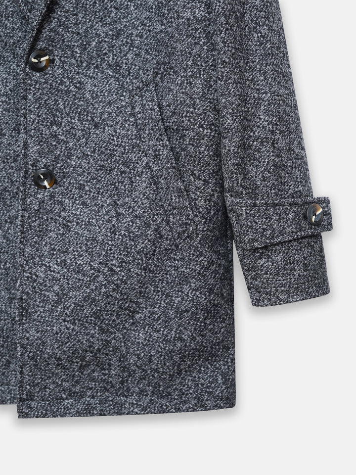 Grey Wool Blenled Over Coat