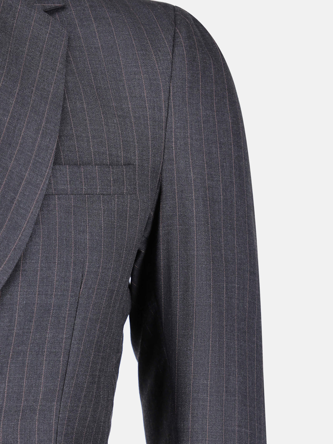 Grey Wool Pinstriped Formal Blazer Brumano Pakistan