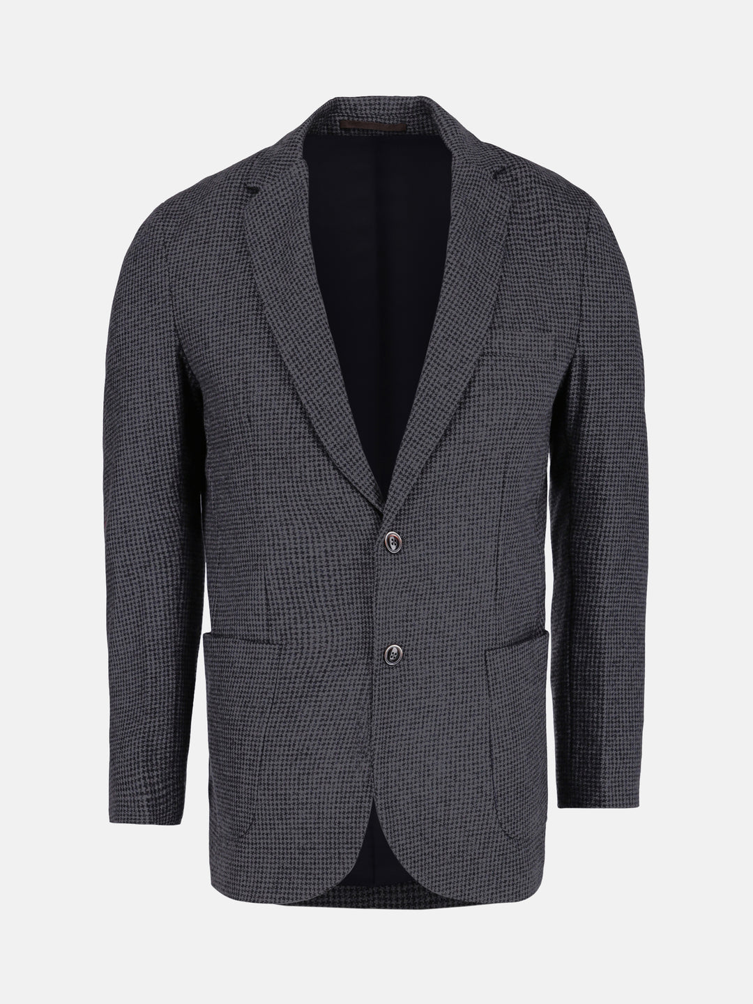 Grey & Black Houndstooth Wool Blended Blazer Brumano Pakistan