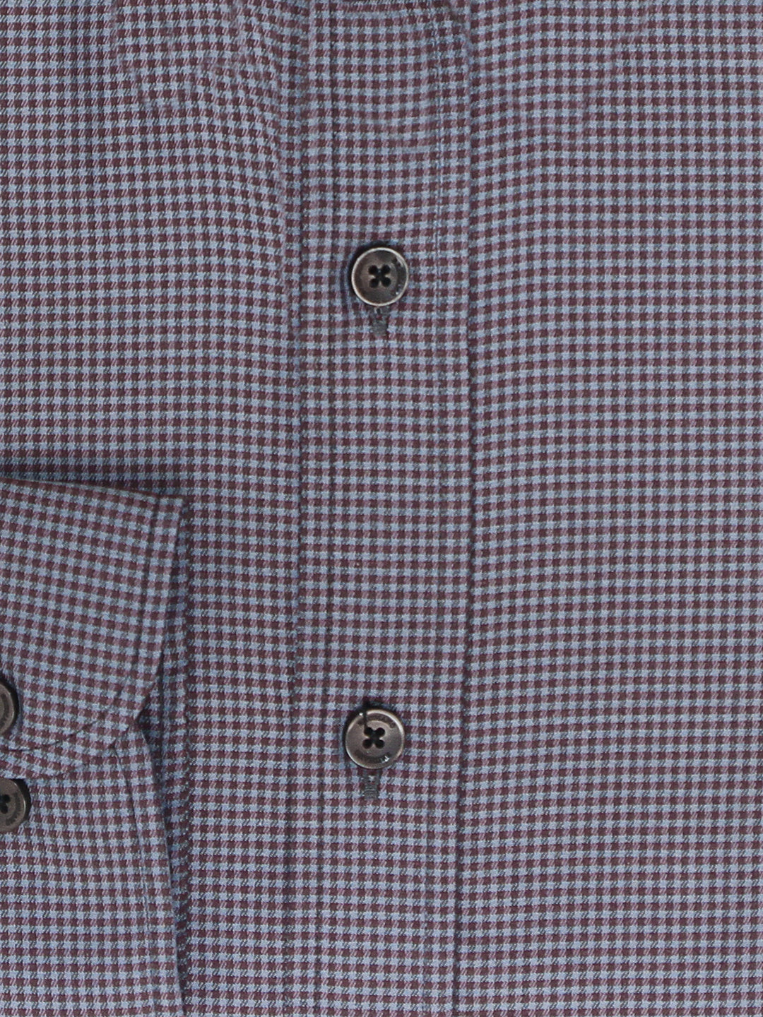 Grey & Burgundy Micro Houndstooth Formal Shirt Brumano Pakistan
