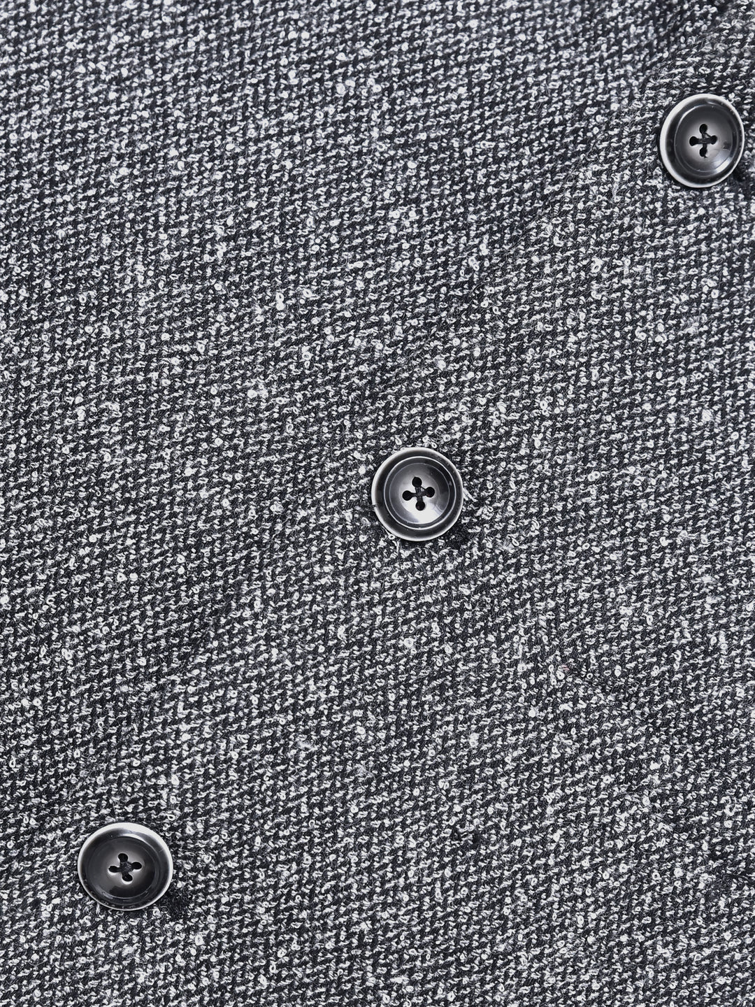 Grey & White Dobby Structured Wool Waistcoat