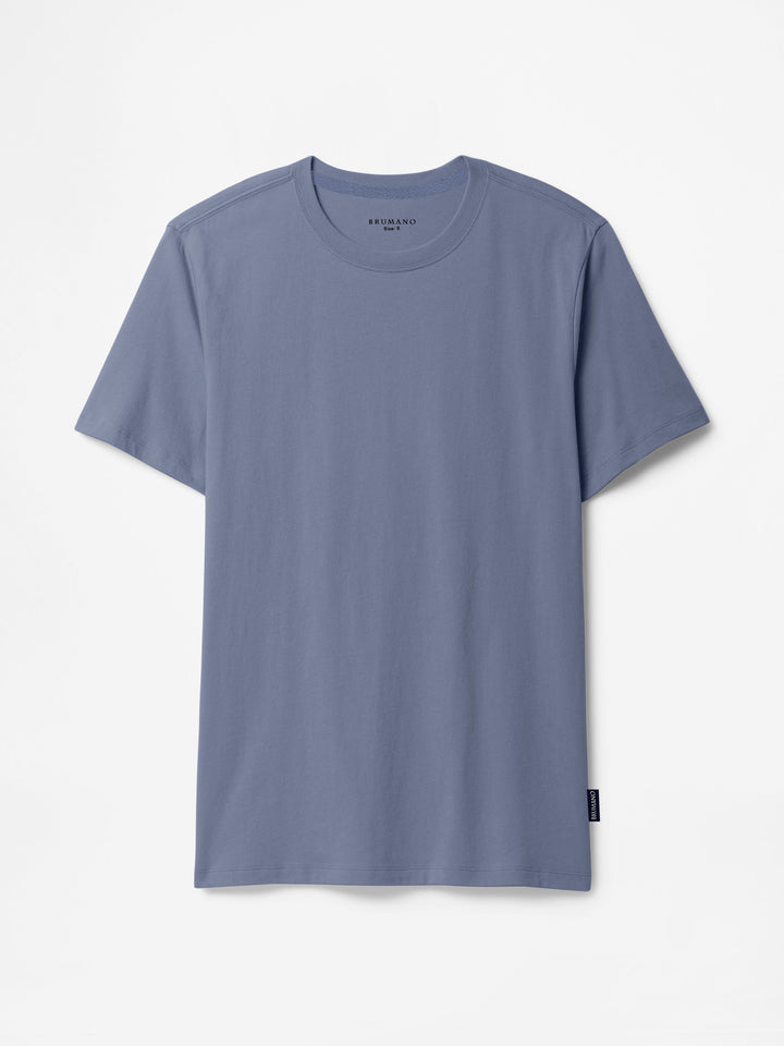 Greyish Blue 100% Cotton Basic Tee - Women