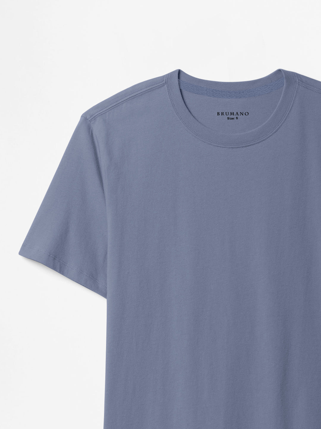 Greyish Blue 100% Cotton Basic Tee - Women