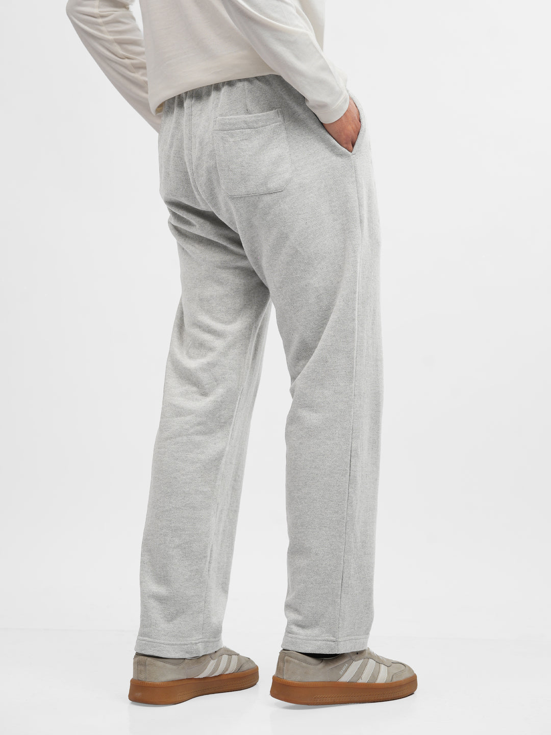 Back image of Regular fit sporty pajama bottoms for men