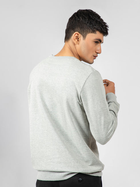 Heather Grey Long Sleeve Crewneck Sweatshirt Brumano Pakistan