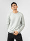 Heather Grey Long Sleeve Crewneck Sweatshirt Brumano Pakistan