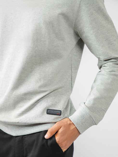 Heather Grey Long Sleeve Crewneck Sweatshirt Brumano Pakistan