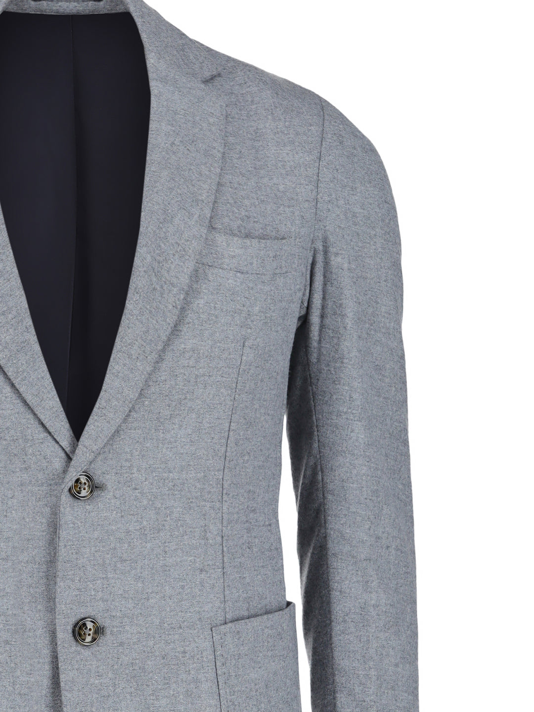 Heather Grey Melange Wool & Cashmere Blended Blazer - Sartoria Brumano Pakistan
