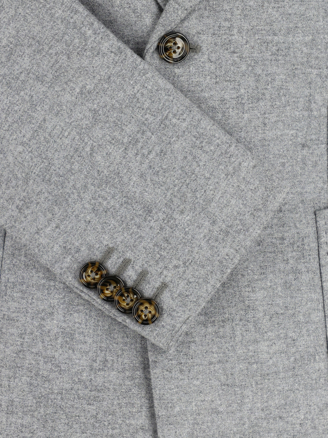 Heather Grey Melange Wool & Cashmere Blended Blazer - Sartoria Brumano Pakistan